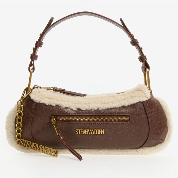 NEW Steve Madden Sherpa Shoulder Handbag - Picture 1 of 3